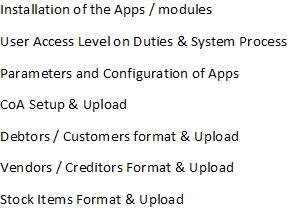 [ICDVST] Installation, Parameters CoA,Debtors, Creditors & Inventory